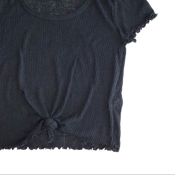 NEW PacSun Me to We ‘Fairydust’ Lettuce Trim Tie Waist Baby Tee Size Large - Picture 4 of 10